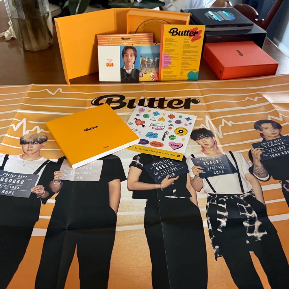 Butter Themed Kids Poster and Sticker Set